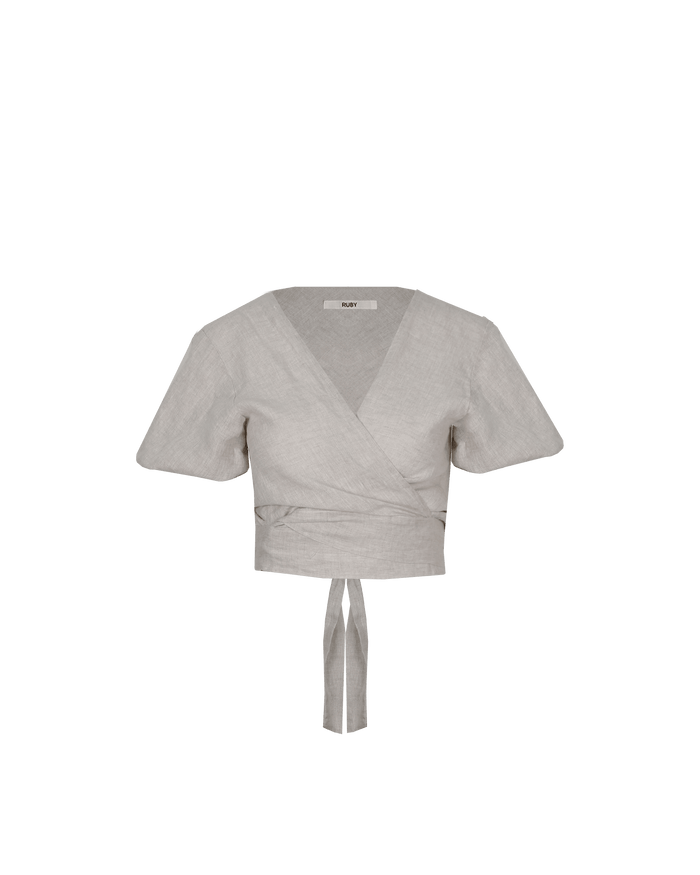 AVALON LINEN BLOUSE NATURAL