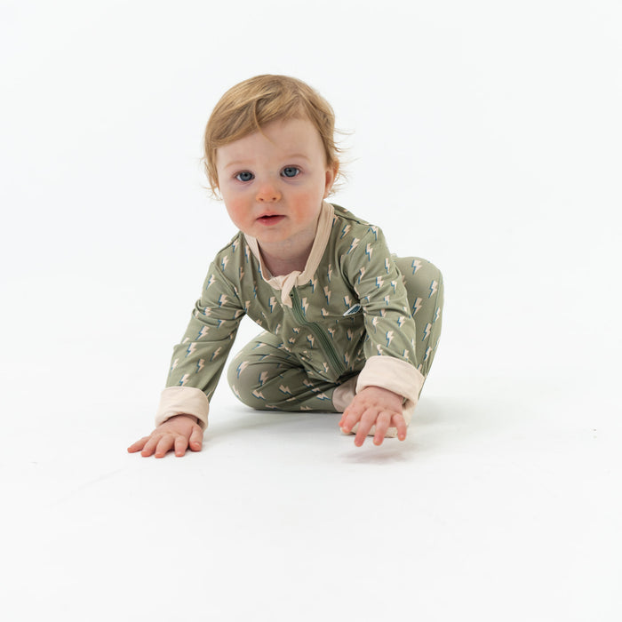 Baby Zip Up - Sage Lightning