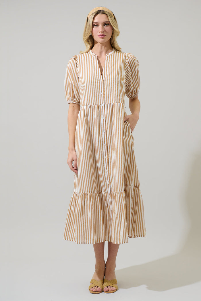 Beth Button Down Midi Dress Dream State