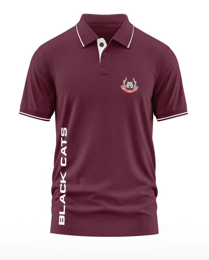 Black Cats Polo Collar T-Shirt