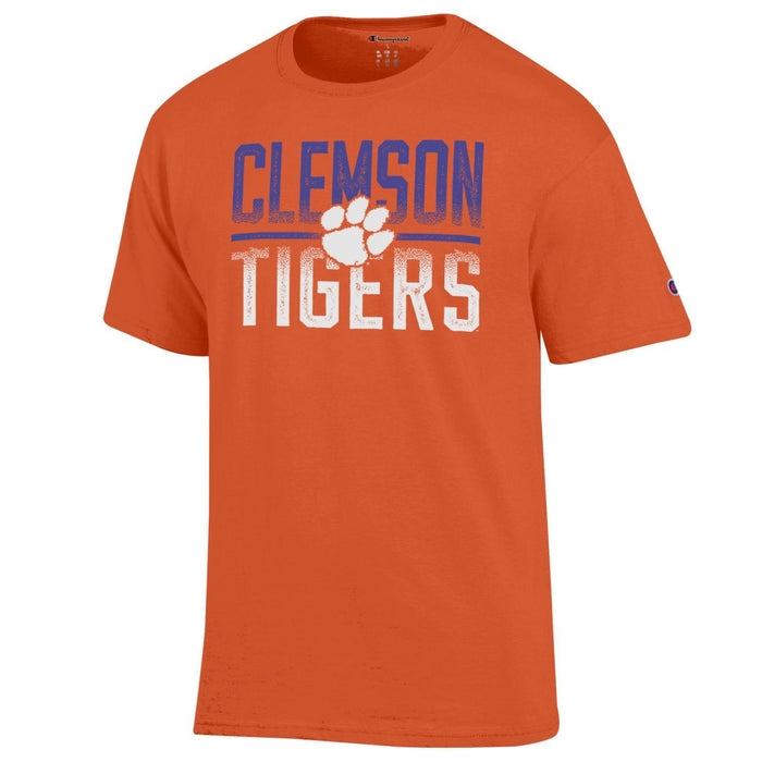 Clemson Champion Faded Bars S/S Tee