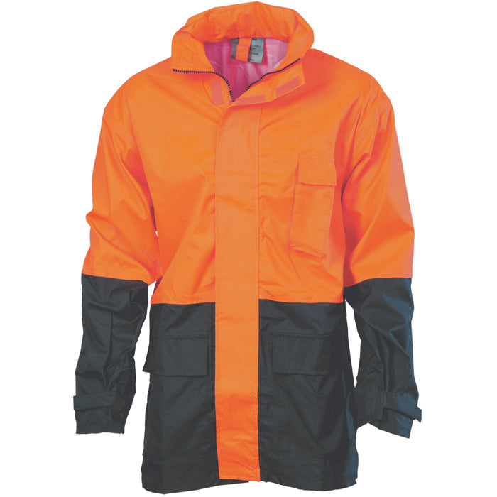 DNC Hi Vis Two Tone Light Weight Rain Jacket 3877