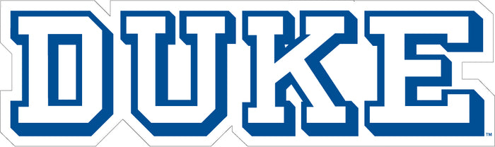 Duke 10" Block Text Vinyl Decal