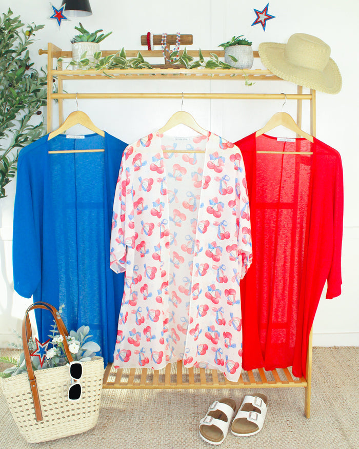 Ellie Cover-Up Kimono - Blue by Michelle Mae