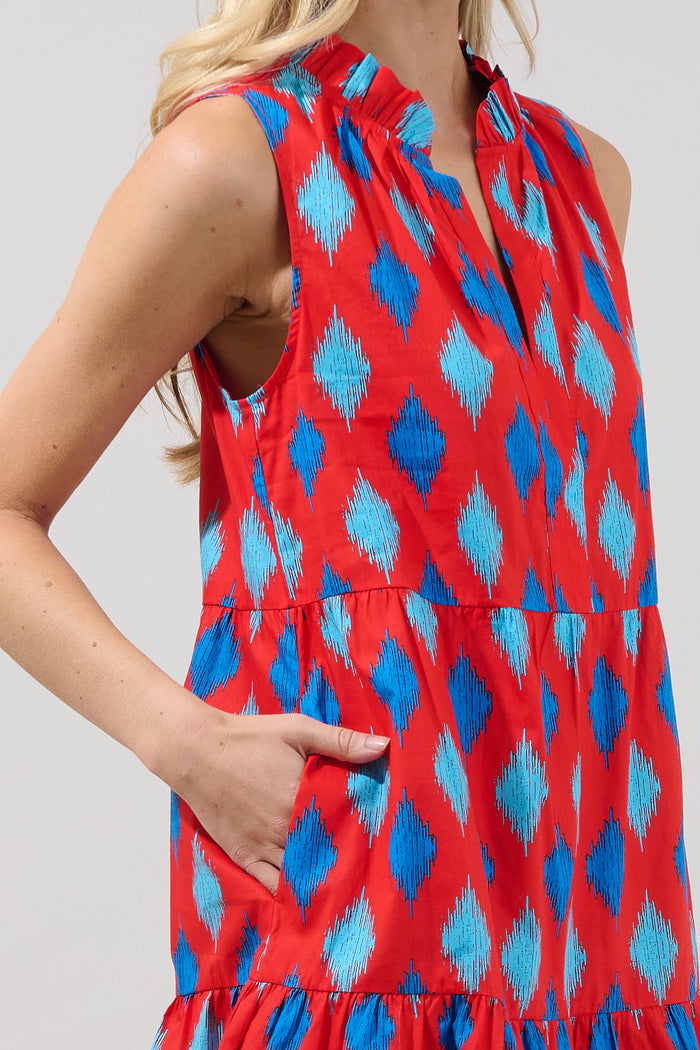 Gemmely Shift Mini Dress Abstract