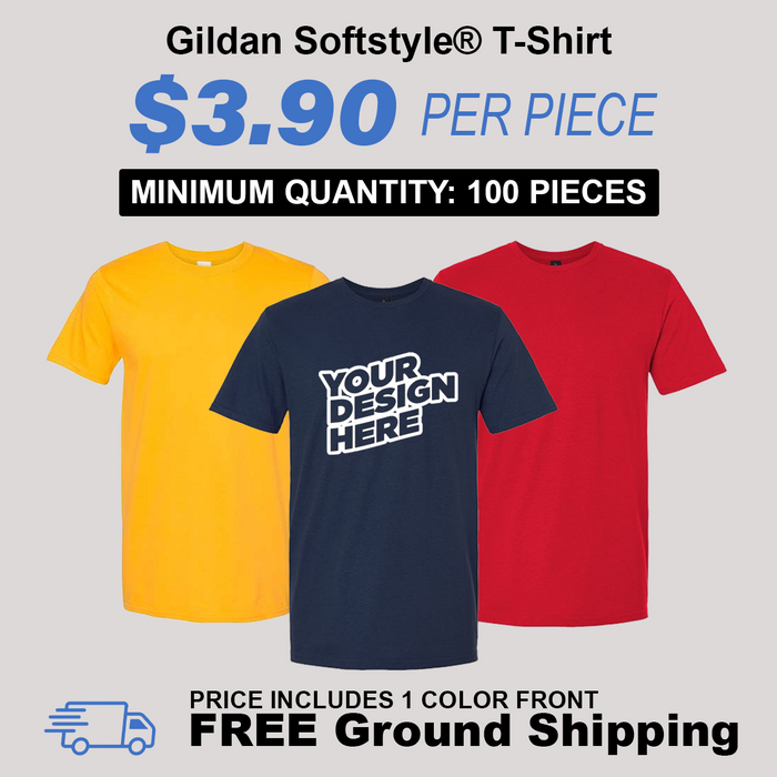 Gildan Softstyle T-Shirt Package (100 Piece Minimum)