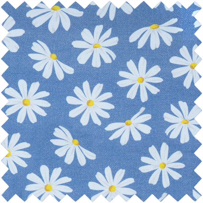 Hobby Gift: Craft Bag (M): Drawstring: Denim Daisies: Item size: (d/w/h) 17 x 30 x 28cm.