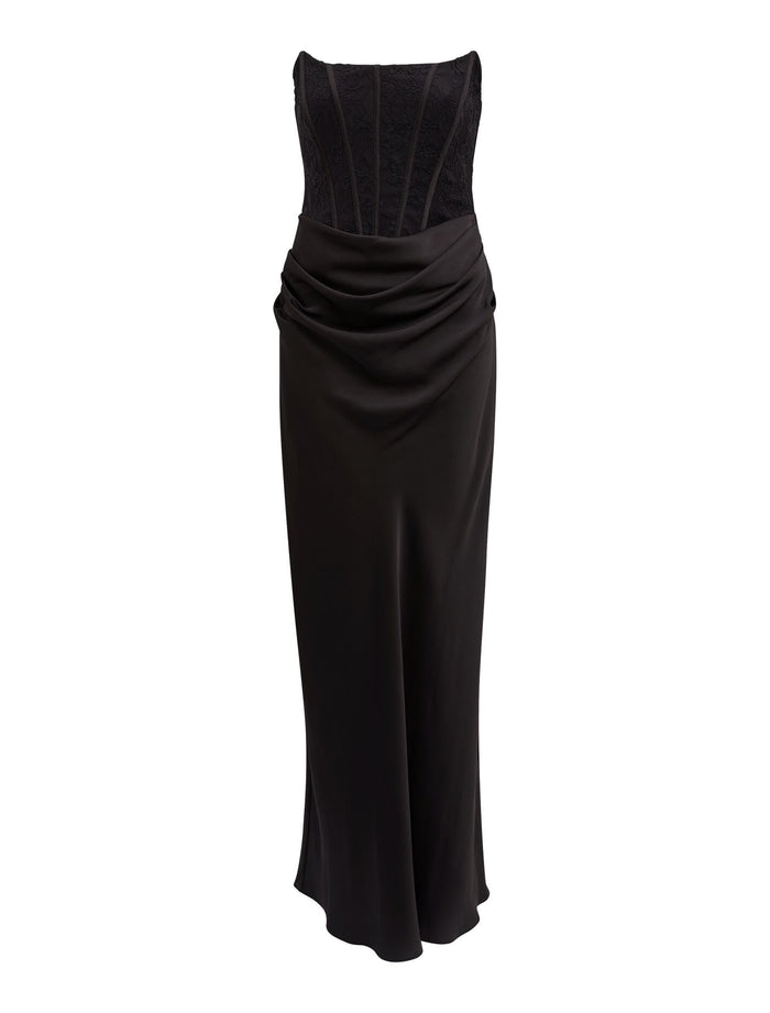 Ivy Lace Corset Drape Maxi Dress Forever New