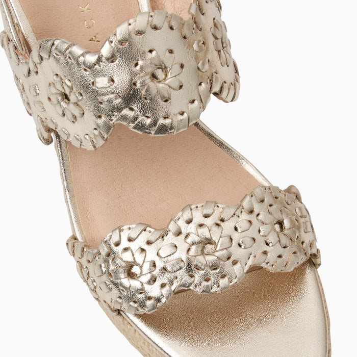 Jack Rogers Laurin Wedge - Platinum