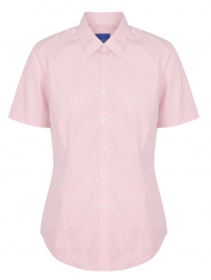 Ladies Gingham Short Sleeve Shirt 1637WS