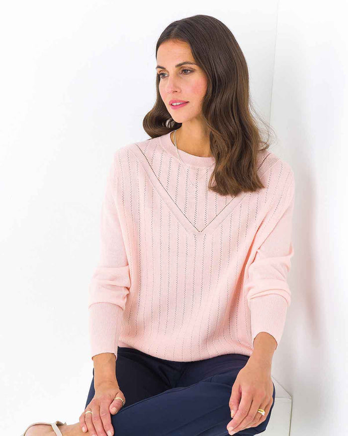 Leigh Wool Mix Jumper - Pale Pink - The Classic Boutique