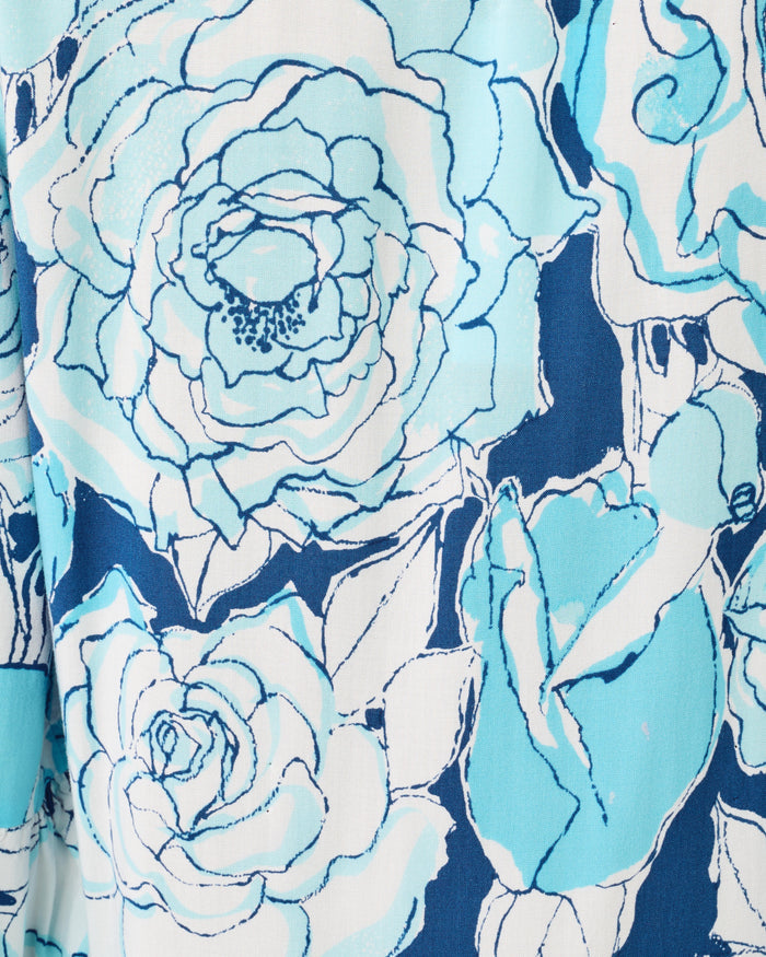 Lilly Pulitzer Danika 3/4 Sleeve Tunic - Capri Blue Rosanna