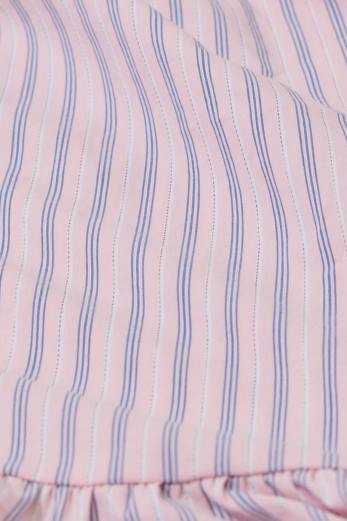 Lula Striped Sunfire Tiered Midi Dress