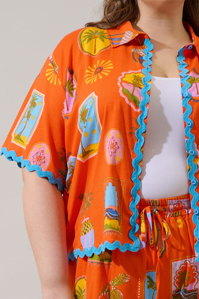 Maury Postcard Marnie Button Up Shirt Curve