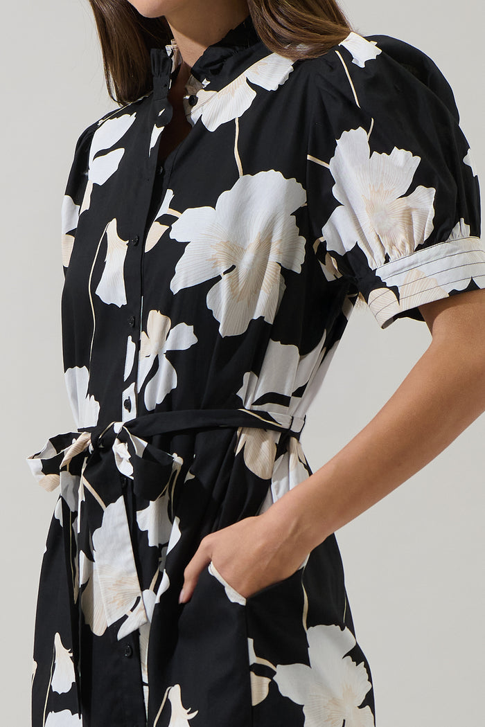 Medina Floral Giles Button Up Midi Dress