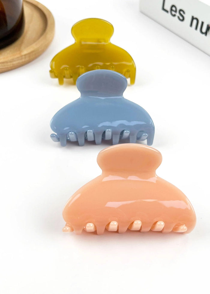 Mini Semi-Circle Claw Clip - Blue