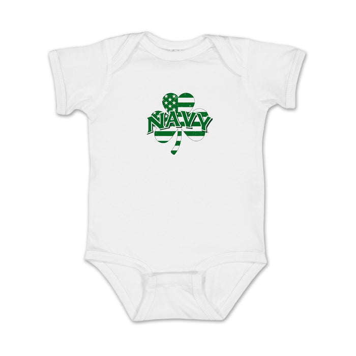 Navy Shamrock Infant Romper