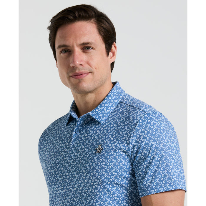 POLO ORIGINAL PENGUIN ALL OVER LIFESAVER PRINT GOLF POLO