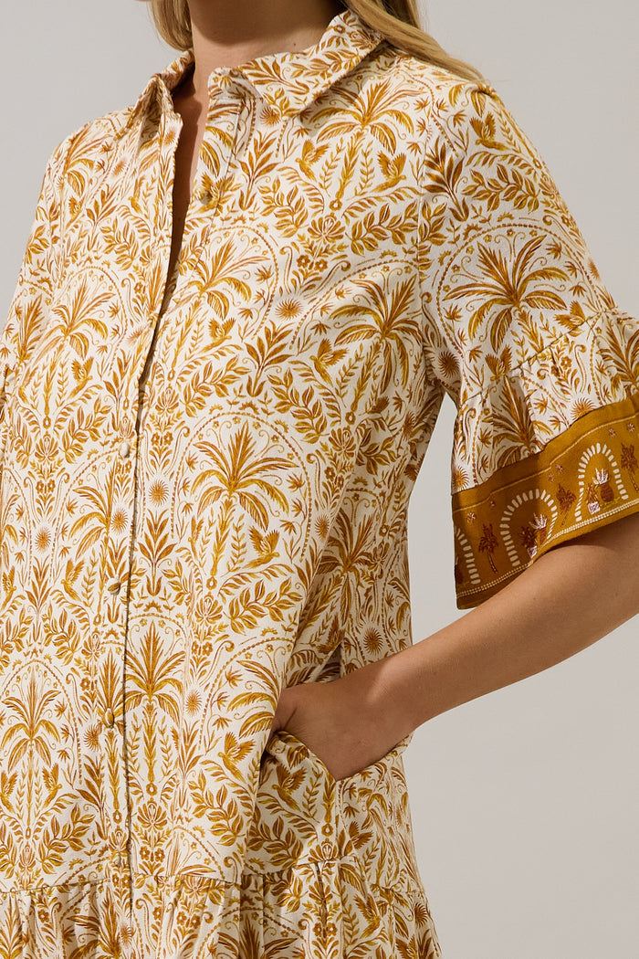 Shift Mini Dress Calina Tropical
