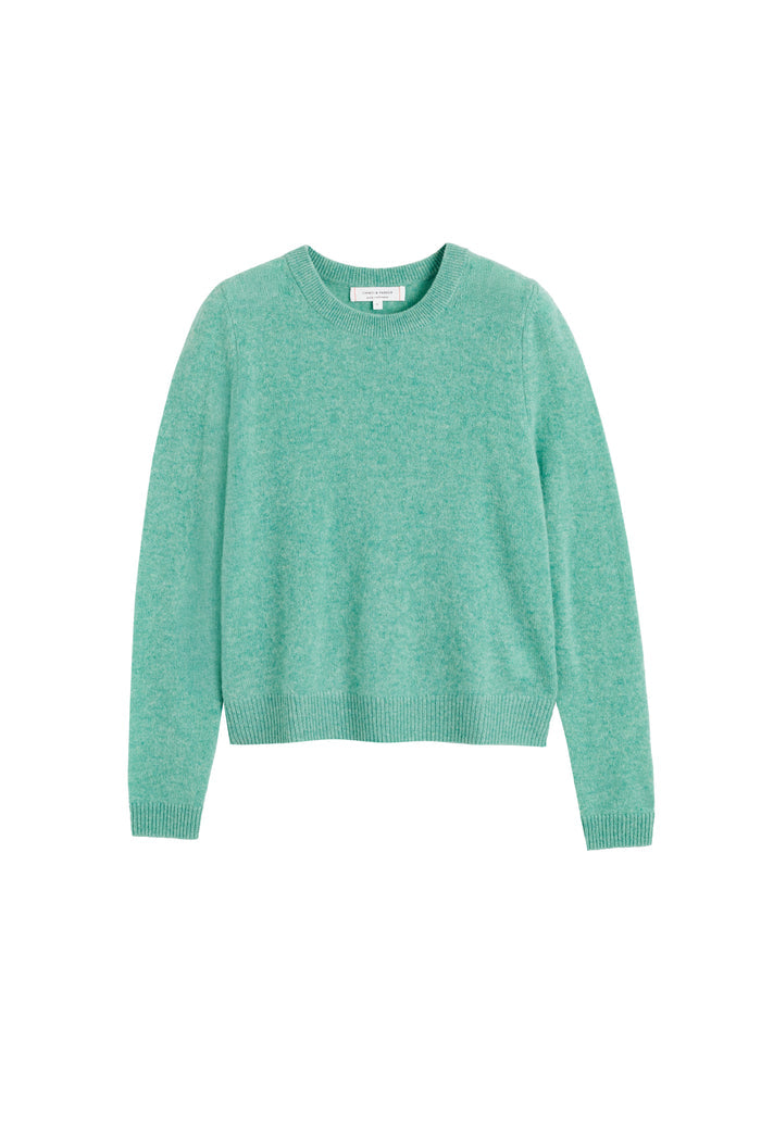Spearmint Cloud Cashmere Cropped Sweater