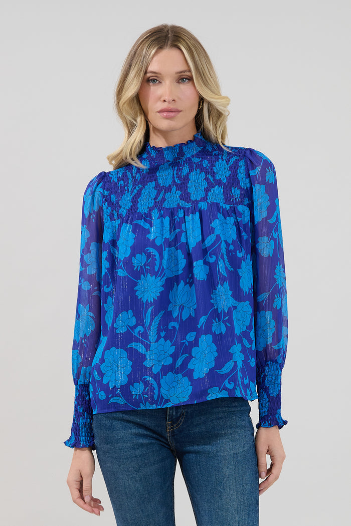 Sunnie Long Balloon Sleeve Top Midnight
