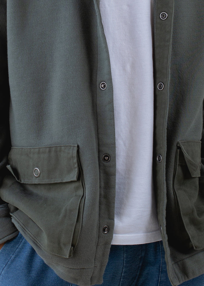 Side view of Worker's Jacket on model