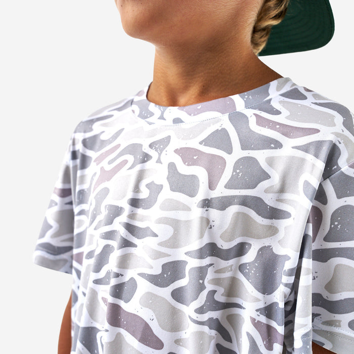 Youth Go To Tee - White Camo