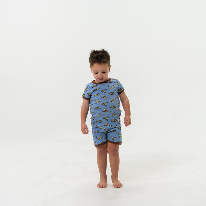 Youth Sleep Short Set- Jumbo Mallards Blue