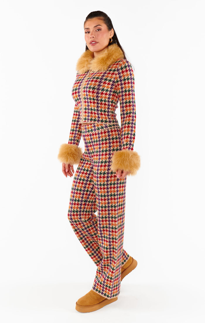 Zermatt Sweater Pant ~ Valley Houndstooth Knit