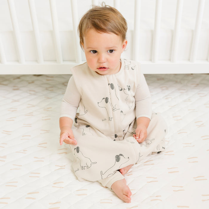 4 Season® Baby Sleep Bag with Feet, Merino Wool & Organic Cotton, Puppy