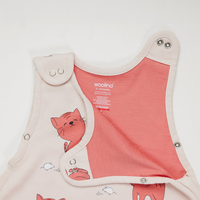 4 Season® Ultimate Baby Sleep Bag, Merino Wool & Organic Cotton, Kitten