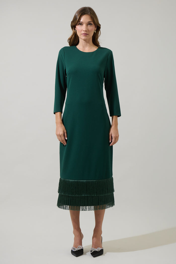 Alannah Fringe Midi Dress