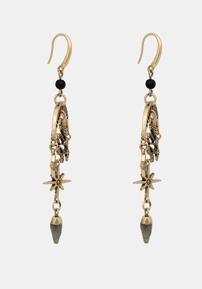 Alexen Snake Moon Earrings