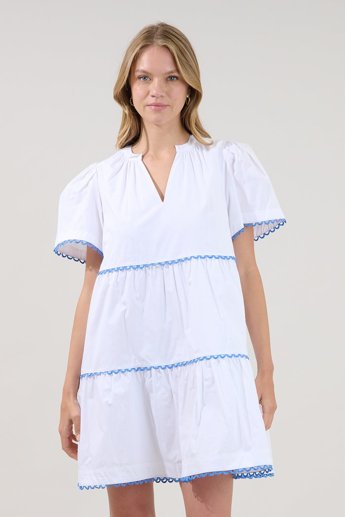 Amendia Poplin Tiered Mini Dress