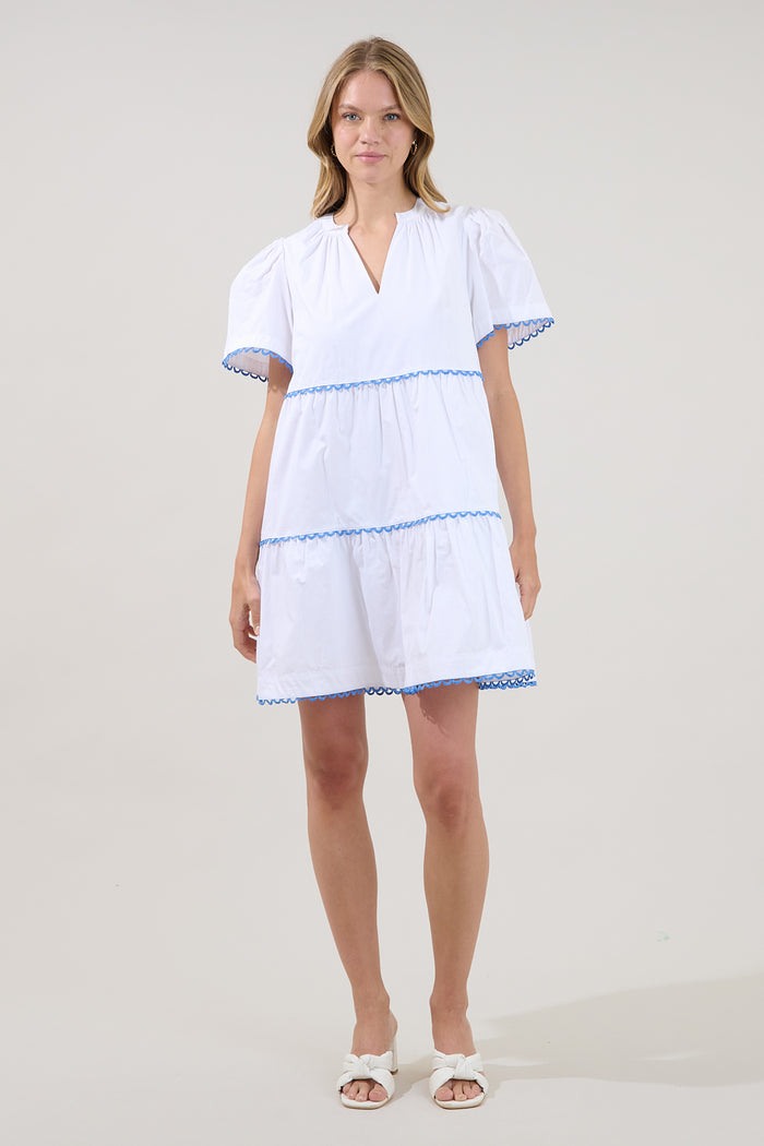 Amendia Poplin Tiered Mini Dress