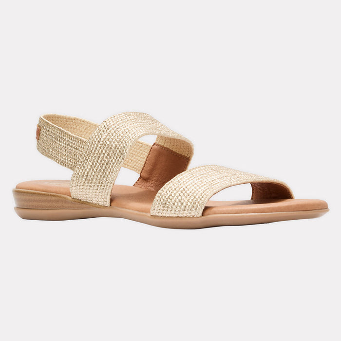 Andre Assouse Nigella Metallic Stretch Raffia Sandal