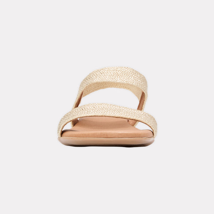 Andre Assouse Nigella Metallic Stretch Raffia Sandal
