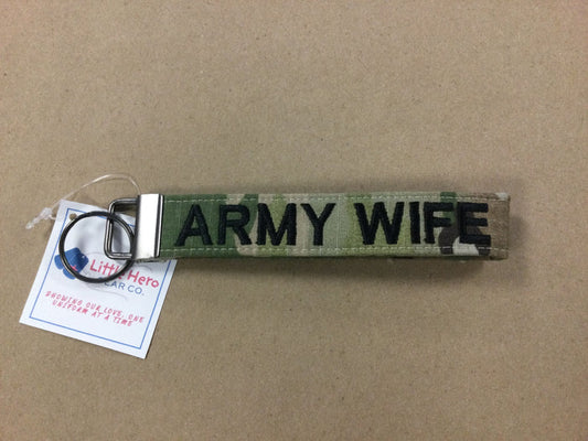 Army Wife Wristlet Keychain
