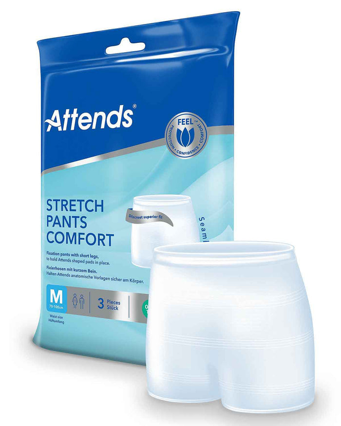 Attends Incontinence Washable Stretch Fit Pants - White - The Classic Boutique