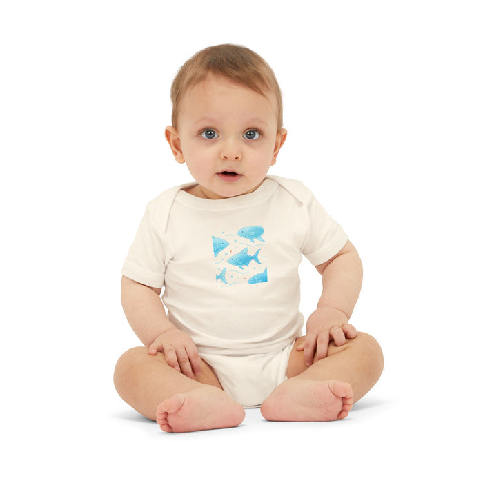 Baby Bodysuit – Ocean Style, Soft Airlume Cotton