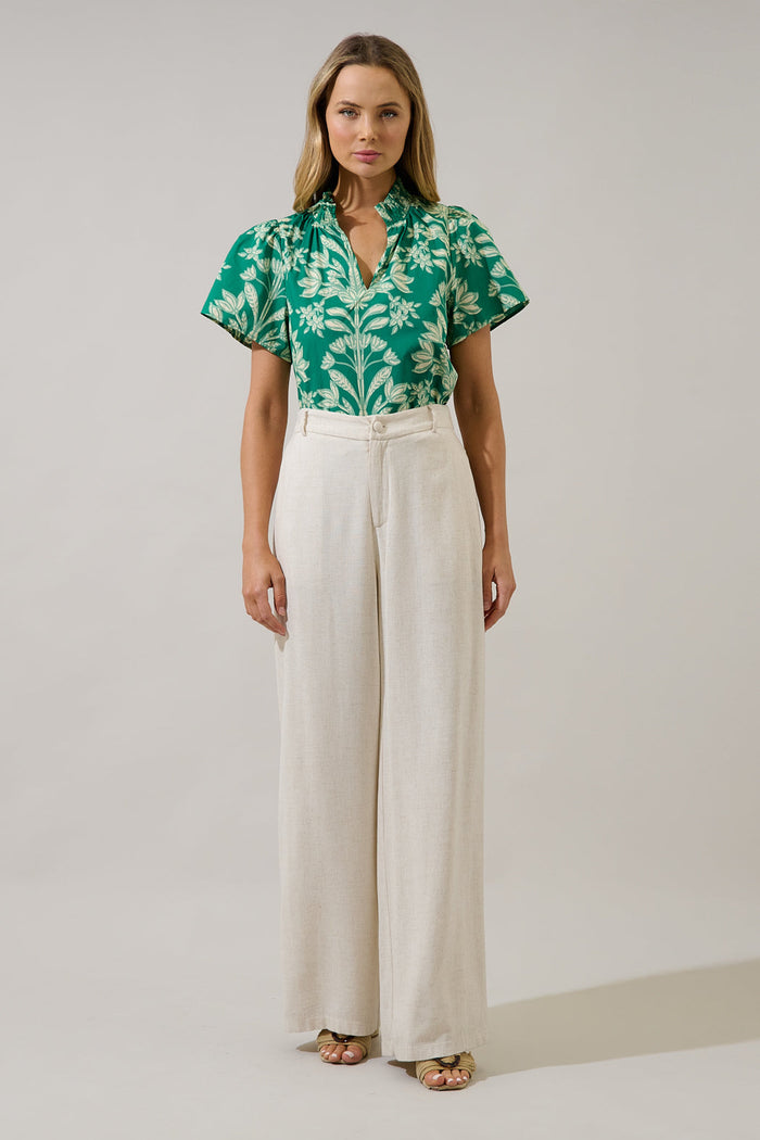 Barcy Smocked Top Estela Floral