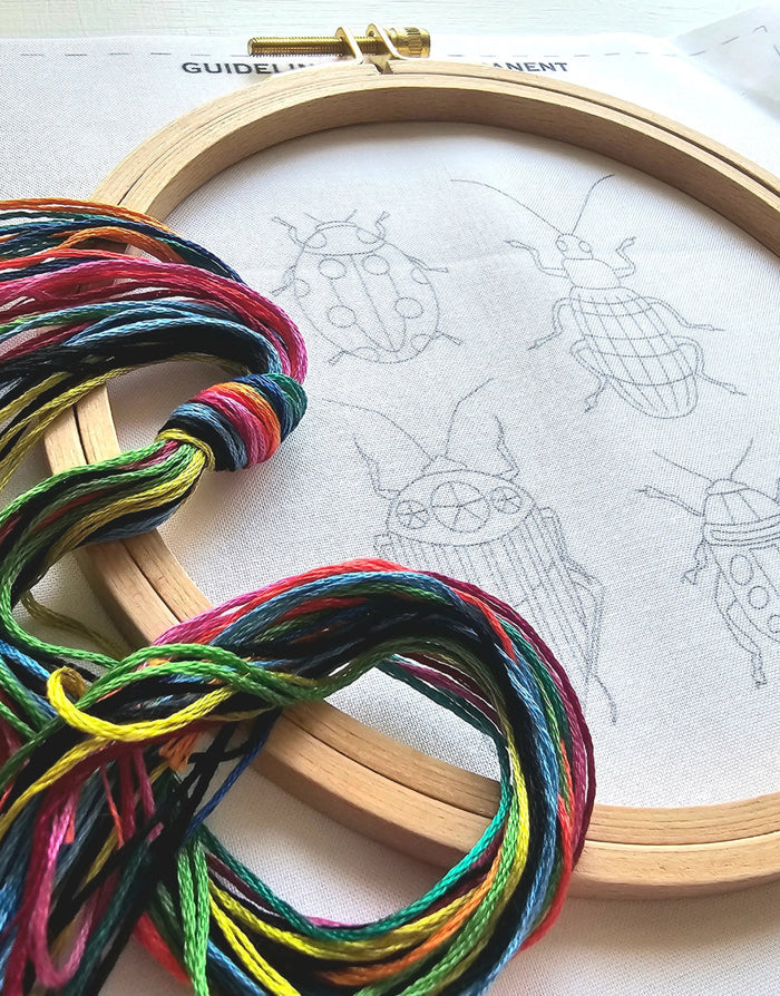 Beetle Collection Embroidery Kit, Jessica Long Embroidery