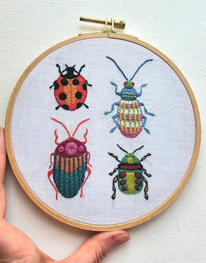 Beetle Collection Embroidery Kit, Jessica Long Embroidery