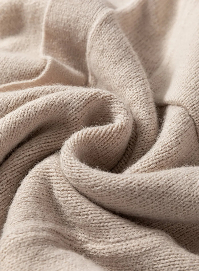 Shop Beige Side Pockets Open Front Long Knitted Cardigan at eAura