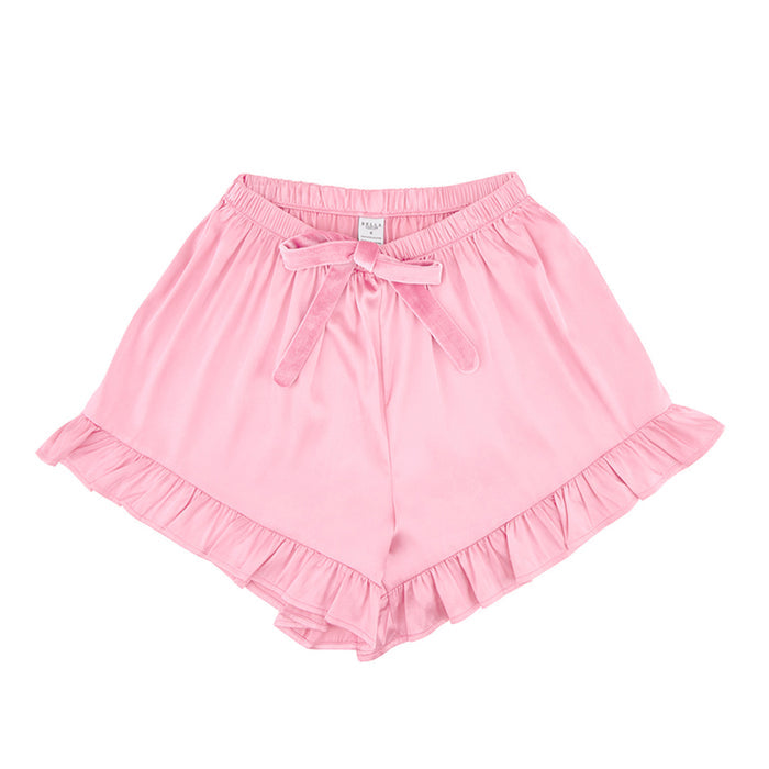 Bella -  Cami + Velvet Ruffled Short 0744 - Pink