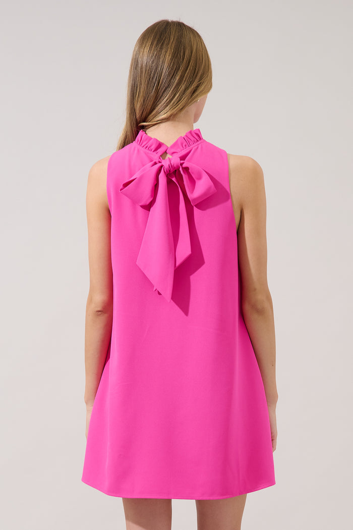 Benson Trapeze Mock Neck Mini Dress