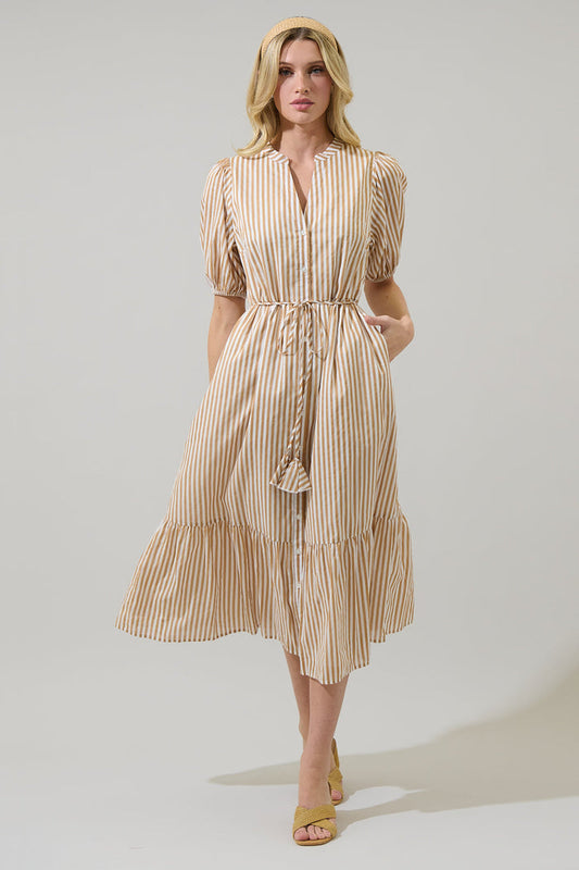 Beth Button Down Midi Dress Dream State