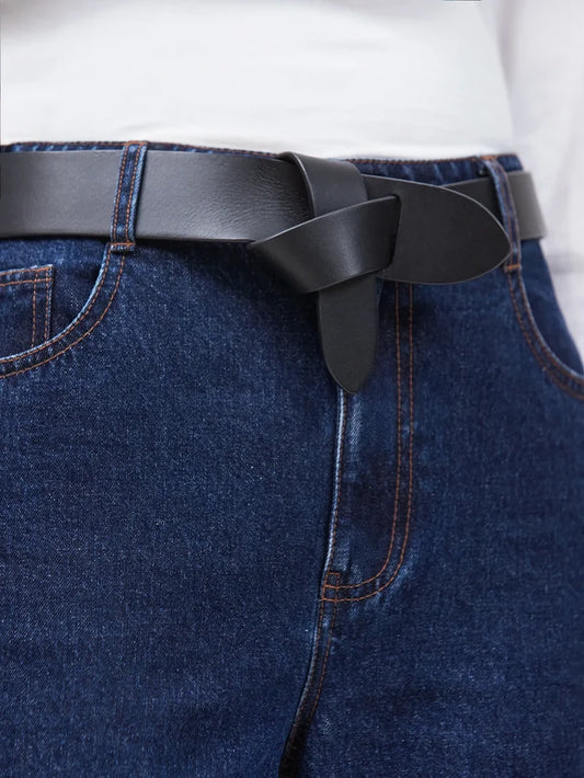 Black Knot Leather Belt