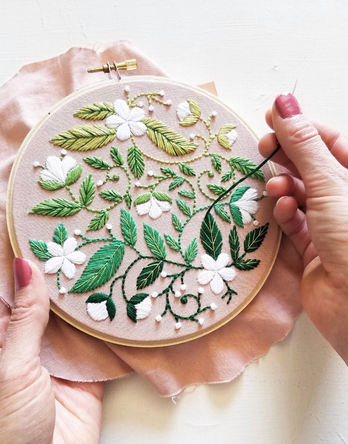 Blissful Blooms Beginner Embroidery Kit, Jessica Long Embroidery