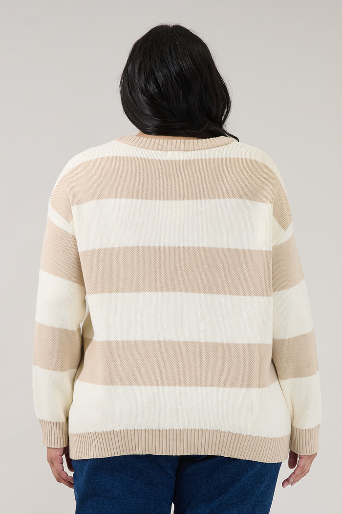 Bonjour Stripe Sweater Curve